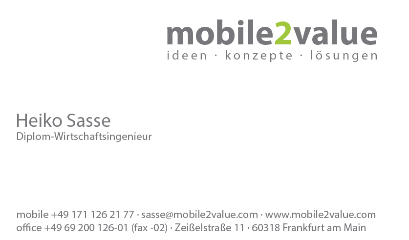 Visitenkarte Heiko Sasse